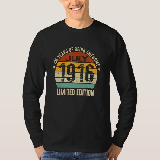 1916年7素晴らし月106年 Tシャツ (正面)
