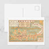 1916年 高野山のビンテージ地図 日本 ポストカード (正面/裏面)