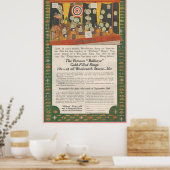 1916 Ad for Woolworth Bullseye金ゴールド充填リング ポスター (キッチン)