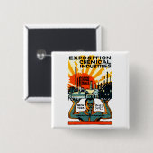 1917の化学薬品博覧会ポスター 缶バッジ (正面&裏面)