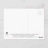 1917アールヌーボースタイルインクスケッチバイマイグランドパ ポストカード (裏面)