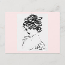 1917アールヌーボースタイルインクスケッチバイマイグランドパ ポストカード