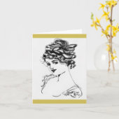 1917アールヌーボーノートカード！ カード (黄色い花)