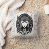 1917ヴィンテージエレガントロシアのアールヌーボー女性 クッション (ブランケット)