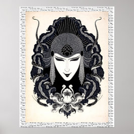 1917ヴィンテージエレガントロシアのアールヌーボー女性 ポスター