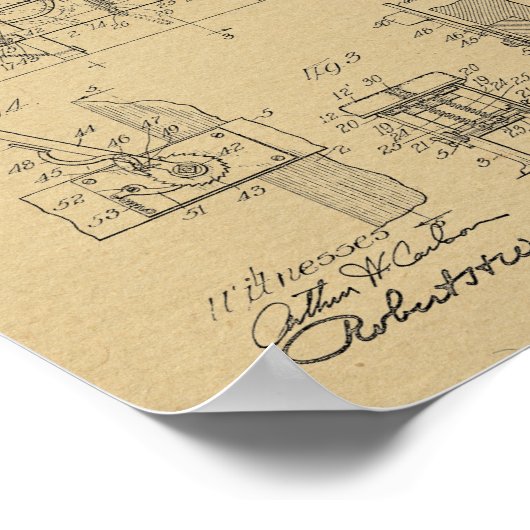 1917ヴィンテージカイロプラクティック表特許芸術プリント ポスター (角)