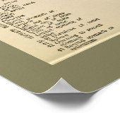 1917ヴィンテージ牛の内部解剖図 ポスター (角)