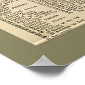 1917ヴィンテージ牛動脈解剖図 ポスター (角)