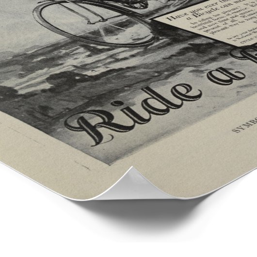 1917ヴィンテージ自転車マーケティング広告アートポスター ポスター (角)