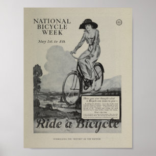 1917ヴィンテージ自転車マーケティング広告アートポスター ポスター
