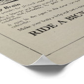 1917ヴィンテージ自転車マーケティング広告アートポスター ポスター (角)