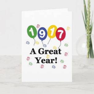 1917年すばらしい年の誕生日 カード