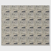 1917年のドイツの古新聞広告 ラッピングペーパー (フラット)