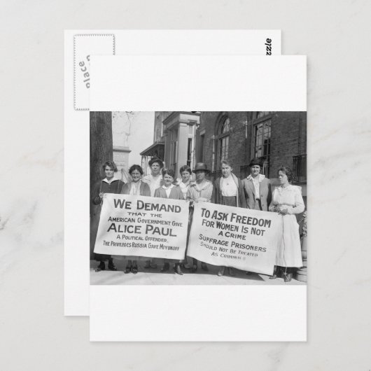 1917年の女性参政権抗議者、1917 ポストカード (正面/裏面)