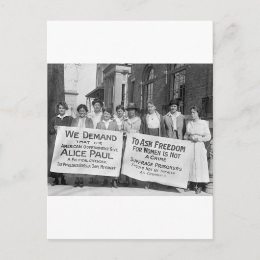 1917年の女性参政権抗議者、1917 ポストカード (正面)