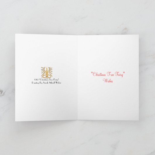 1917年の"妖精"クリスマスツリー挨拶を絵を描きます シーズンカード (内部)
