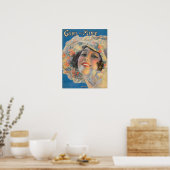 1917年マイニングシート音楽カバーの少女 ポスター (キッチン)