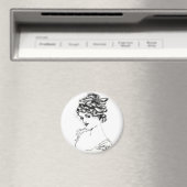 1917年ラッセルL.スヴィガルトアールヌーボーレディーマグネット マグネット (インサイチュ (食洗機))