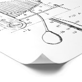 1917年折りカメラ特許美術スケッチプリント ポスター (角)