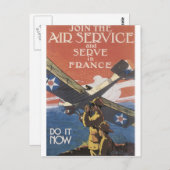 "1917年頃航空業務"を結合して下さい ポストカード (正面/裏面)