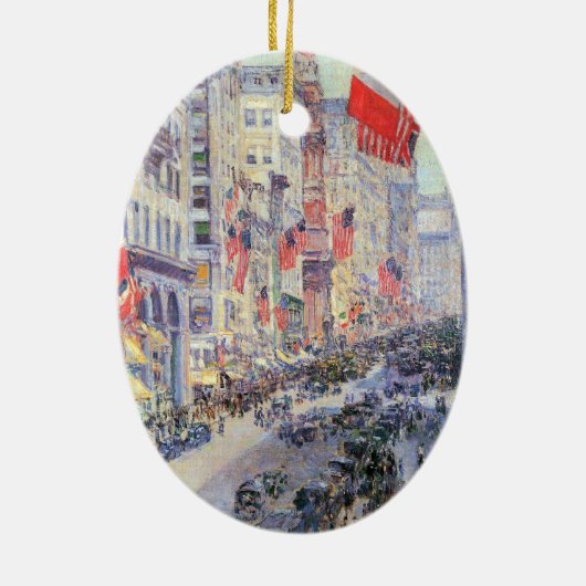 1917年5月34通りからHasssamによってAvenueを上る セラミックオーナメント (裏面)