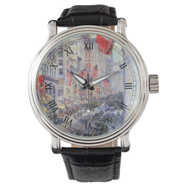 1917年5月34通りからHasssamによってAvenueを上る 腕時計 (正面)