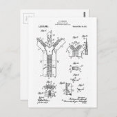 1917年「分離可能なファスナー」ジッパー特許 ポストカード (正面/裏面)