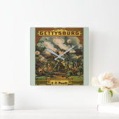 1917楽譜カバーゲティスバーグの戦い スクエア壁時計 (ホーム)