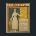 1917 WWIポスターは訓練されたナース ポストカード<br><div class="desc">1917 WWIポスターイメージ;訓練されたナースになる。看護学生、ナース、卒業生、歴史愛好家に最適!</div>