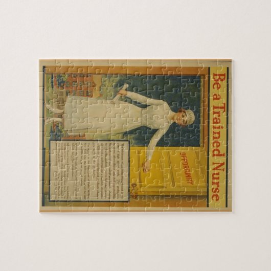 1917 WWIポスターは訓練されたナース-看護専門学校です ジグソーパズル (横)