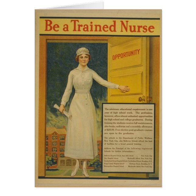 1917 WWI Poster Be A Trainingナースプリント (正面)