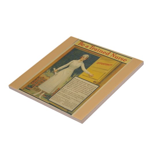 1917 WWI Poster Be A Trainingナース – 看護学校 タイル (側面)