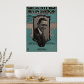 1918あなたは彼がアメリカ人だと言うことができる ポスター (キッチン)