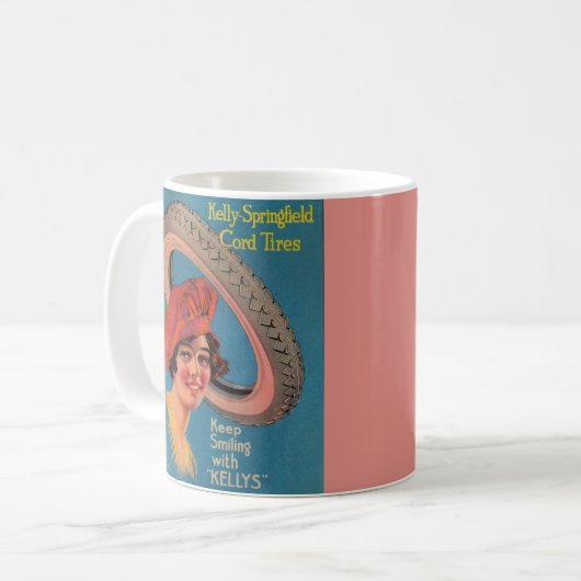 1918ケリー・スプリングフィールドのタイヤと微笑み保を浮かび コーヒーマグカップ (正面左)