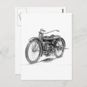 1918ヴィンテージバイク ポストカード (正面/裏面)