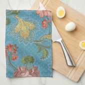 1918ヴィンテージリッチフローラタペストリーBrocadeダマスク キッチンタオル (四つ折り)