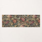 1918ヴィンテージリッチフローラタペストリーBrocadeダマスク ヨガマット (裏面(横))