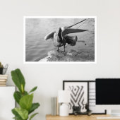1918年アラスカ沖ペリカン ポスター (ホームオフィス)