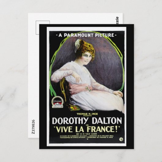 1918年フィルムヴィヴラフランス ポストカード (正面/裏面)