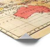 1918年世界地図Empires and Trade ポスター (角)