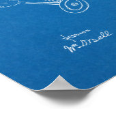 1918年二機飛行機特許スケッチプリント ポスター (角)