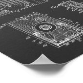 1918年折りカメラ特許美術スケッチプリント ポスター (角)