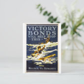 1918年救済世界大戦ストップ1年の勝利の絆 ポストカード (スタンド正面)