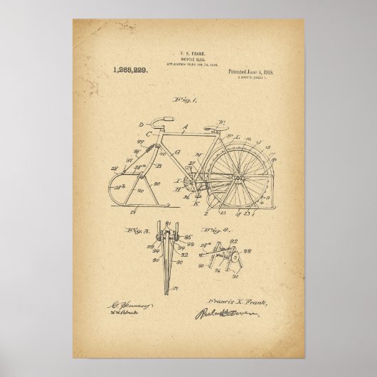 1918年特許自転車スレッド ポスター (正面)