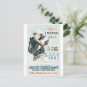 1918年頃の旧海軍ポスター ポストカード (スタンド正面)