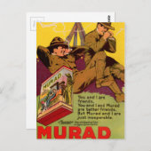 1918年WWIムラードたばこ広告 ポストカード (正面/裏面)