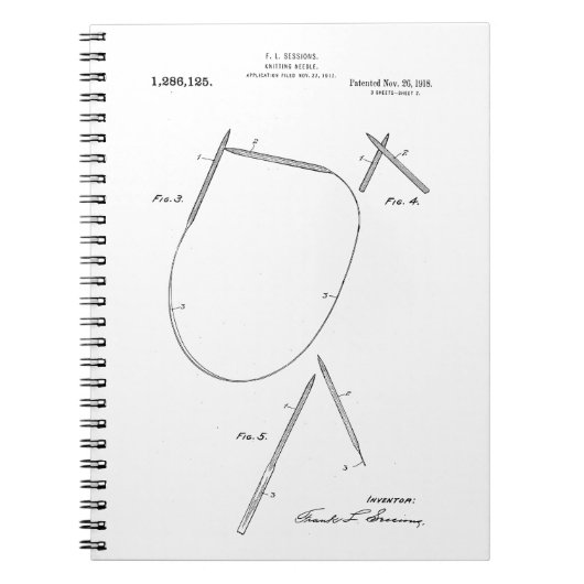 1918編み物針特許 ノートブック (正面)