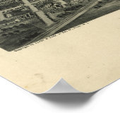 1918 Tulsa, OK Bird's-eye viewパノラママップ ポスター (角)