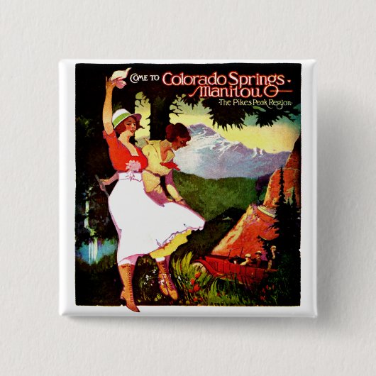 1919の穂先はコロラド州ポスターを最高にします 缶バッジ (正面)