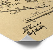 1919ガンオートパテントアートスケッチプリント ポスター (角)